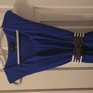 AB STUDIO BRAND WOMEN'S BLUE SLEEVELESS SUMMER DRESS SIZE LARGE